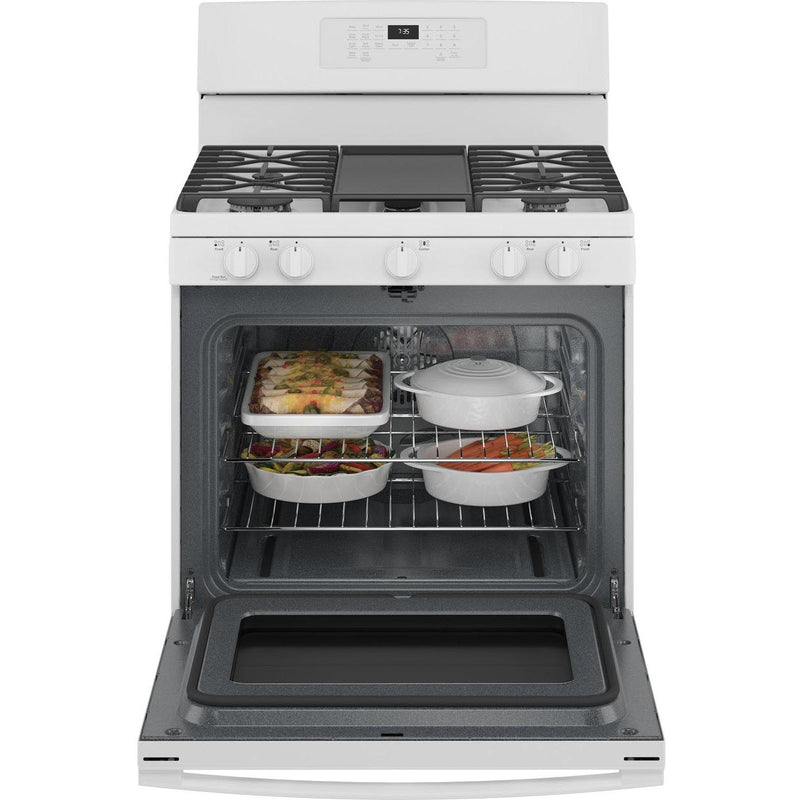GE 30-inch Freestanding Gas Range with Convection Technology JGB735DPWW IMAGE 3