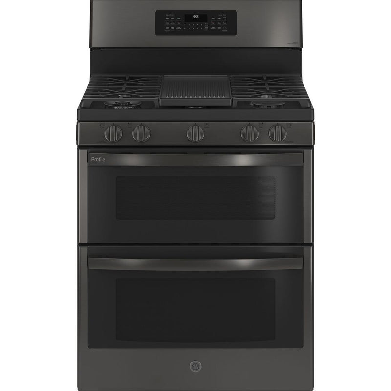 GE Profile 30-inch Freestanding Electric Range with True European Convection Technology PGB965BPTS IMAGE 1
