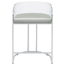  Coaster Furniture Thermosolis 183405 Clear Acrylic Counter Chair - Chrome IMAGE 2