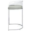  Coaster Furniture Thermosolis 183406 Clear Acrylic Bar Chair - Chrome IMAGE 4