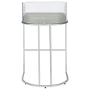  Coaster Furniture Thermosolis 183406 Clear Acrylic Bar Chair - Chrome IMAGE 6