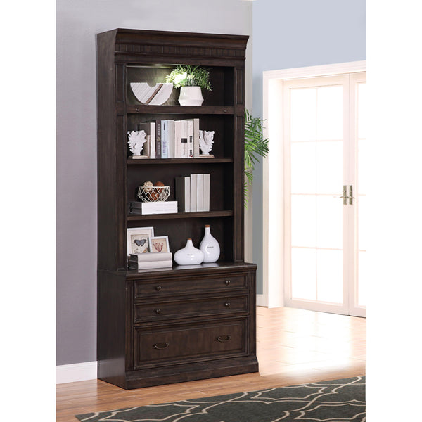 Parker House Furniture Washington Heights WAS#476-2 2-Drawer Lateral File With Hutch IMAGE 1
