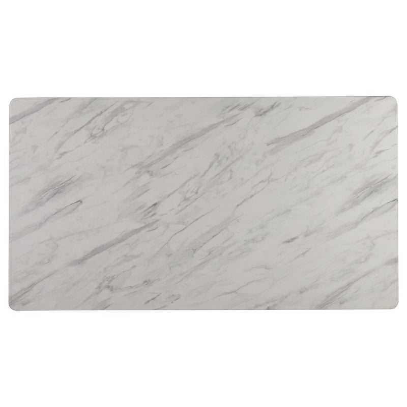 Coaster Furniture Everett 192761 Rectangular 63-inch Faux Marble Dining Table - White IMAGE 7