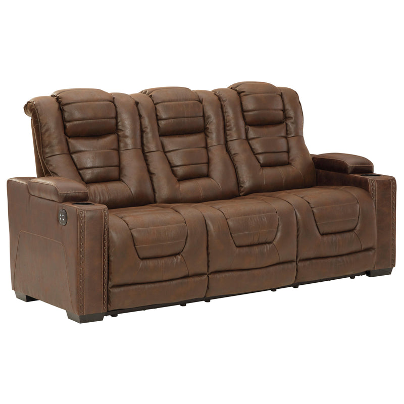 Signature Design by Ashley Owner's Box Power Reclining Leather Look Sofa 2450515 IMAGE 2