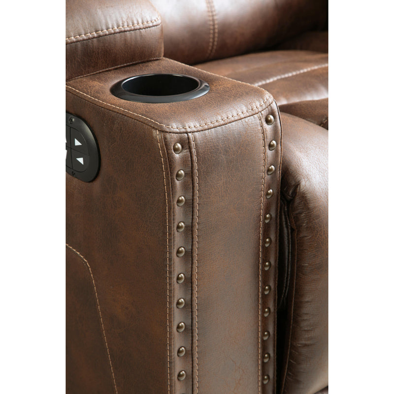 Signature Design by Ashley Owner's Box Power Reclining Leather Look Sofa 2450515 IMAGE 8