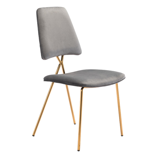 Zuo Chloe 101463 Dining Chair - Grey & Gold IMAGE 1