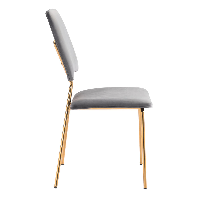 Zuo Chloe 101463 Dining Chair - Grey & Gold IMAGE 2