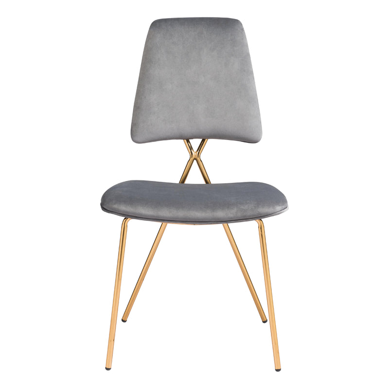 Zuo Chloe 101463 Dining Chair - Grey & Gold IMAGE 3