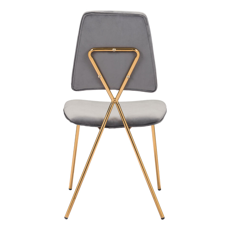 Zuo Chloe 101463 Dining Chair - Grey & Gold IMAGE 4