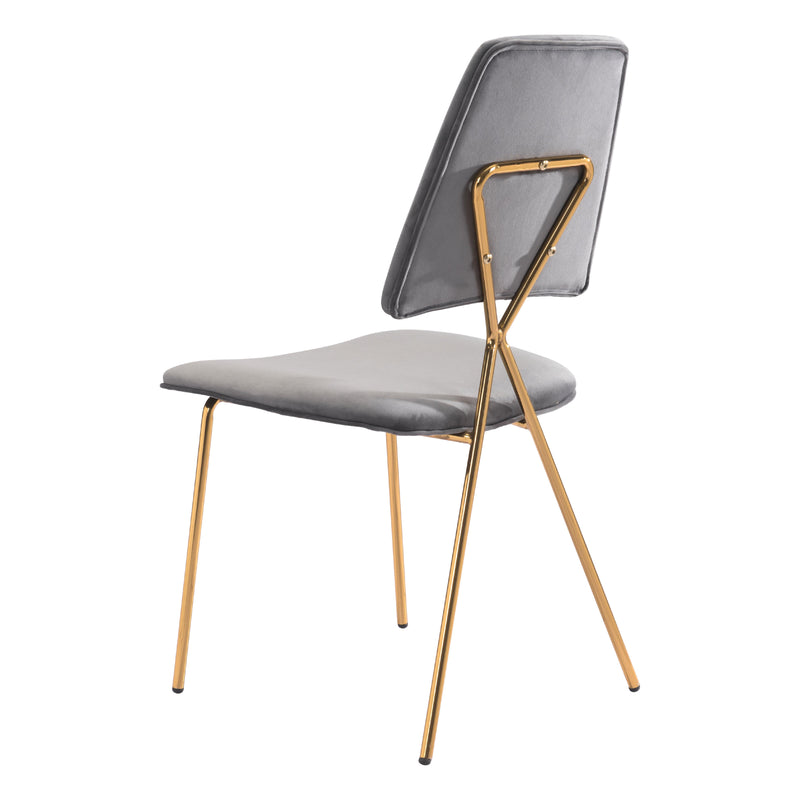 Zuo Chloe 101463 Dining Chair - Grey & Gold IMAGE 5