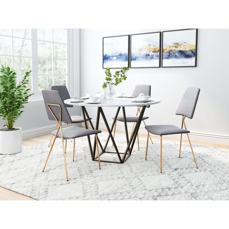 Zuo Chloe 101463 Dining Chair - Grey & Gold IMAGE 9