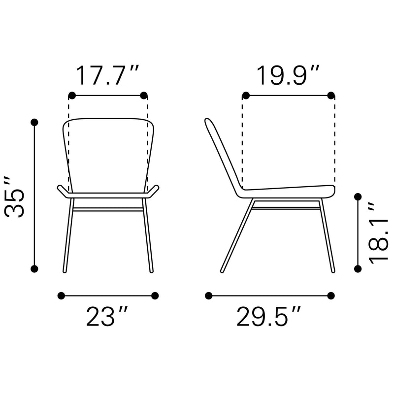 Zuo Lorena 703945 Dining Chair - Natural IMAGE 10