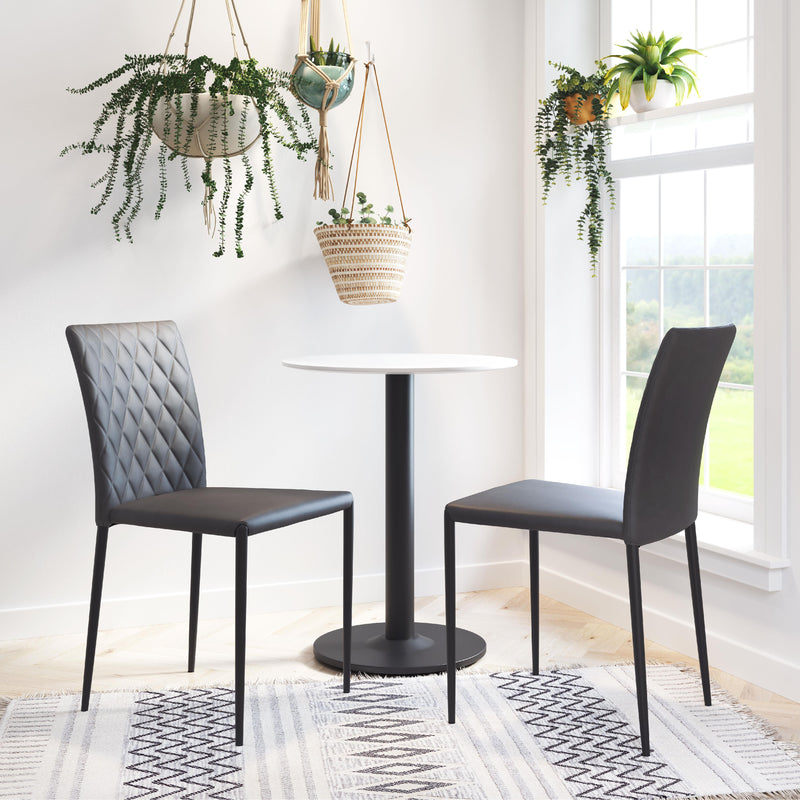 Zuo Alto 101569 Bistro Table - White & Black IMAGE 9