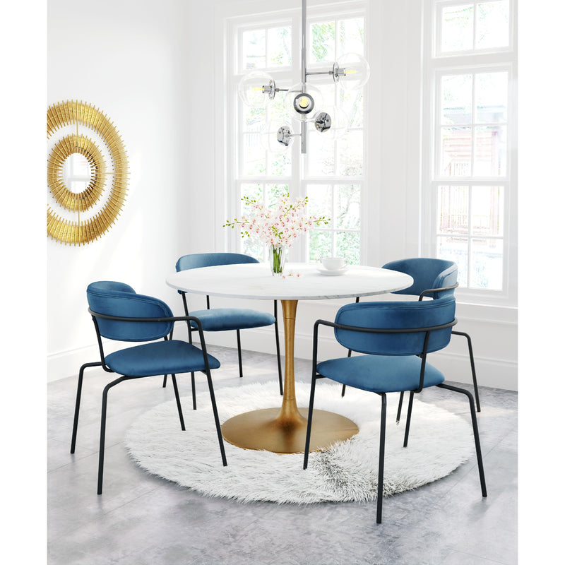 Zuo Ithaca 101845 Dining Table - White & Gold IMAGE 9