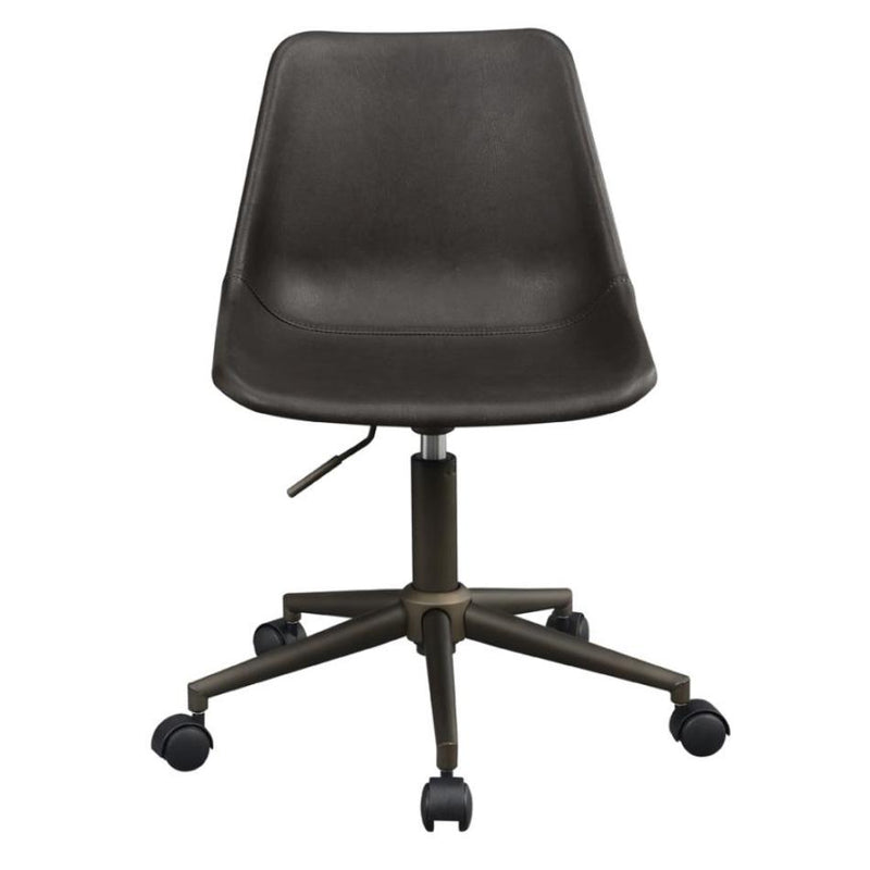  Coaster Furniture Carnell 803378 Upholstered Adjustable Home Office Desk Chair - Brown IMAGE 2