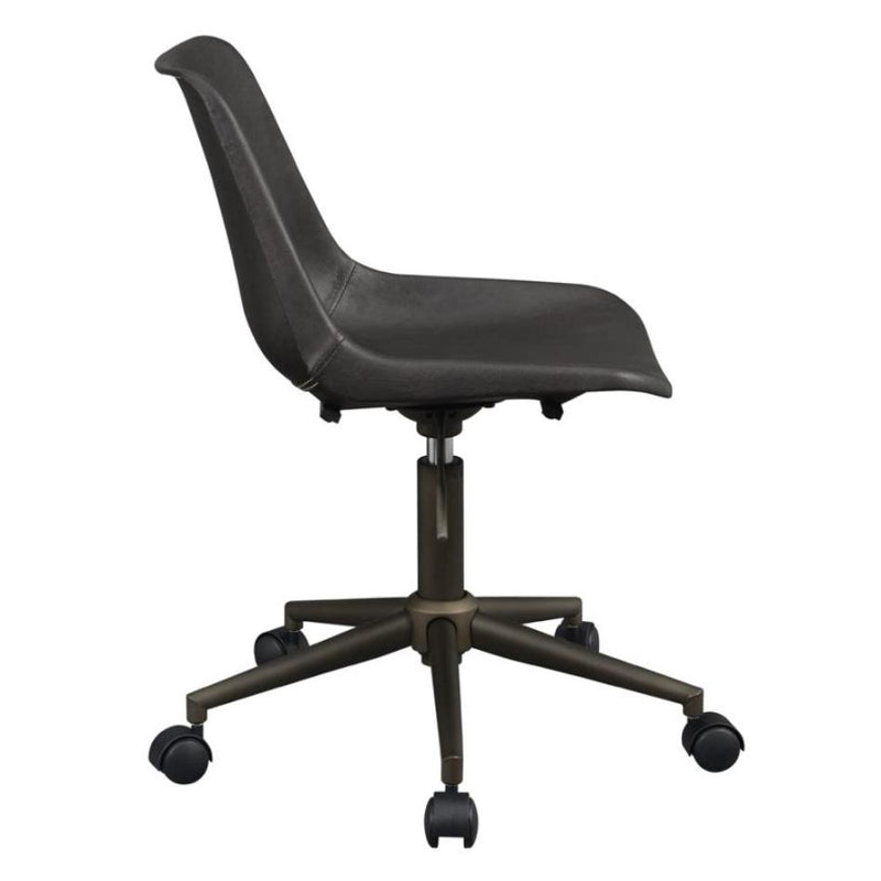  Coaster Furniture Carnell 803378 Upholstered Adjustable Home Office Desk Chair - Brown IMAGE 4