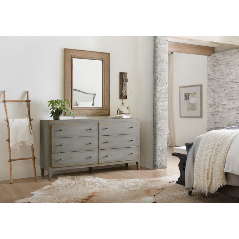 Hooker Furniture 5805-90002-95 Ciao Bella Six-Drawer Dresser- Speckled Gray IMAGE 3