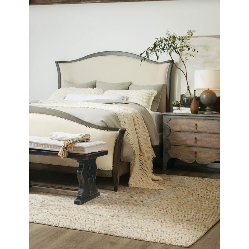 Hooker Furniture 5805-90860-96 Ciao Bella Cal King Upholstered Bed- Speckled Gray IMAGE 2