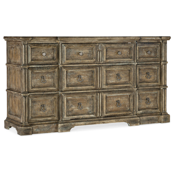 Hooker Furniture 6960-90002-80 La Grange Rolling Hill Nine-Drawer Dresser IMAGE 1