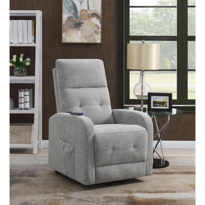  Coaster Furniture Howie 609402P Upholstered Power Lift Massage Chair - Grey IMAGE 11