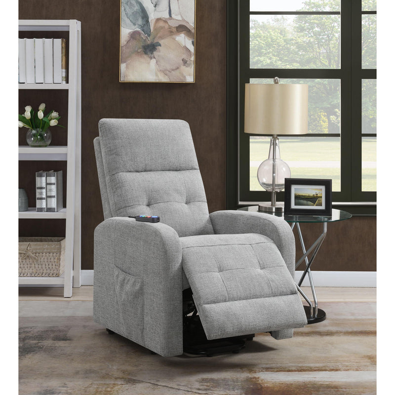  Coaster Furniture Howie 609402P Upholstered Power Lift Massage Chair - Grey IMAGE 12