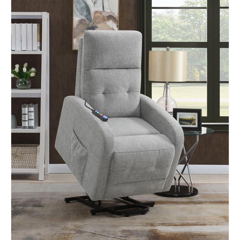  Coaster Furniture Howie 609402P Upholstered Power Lift Massage Chair - Grey IMAGE 13