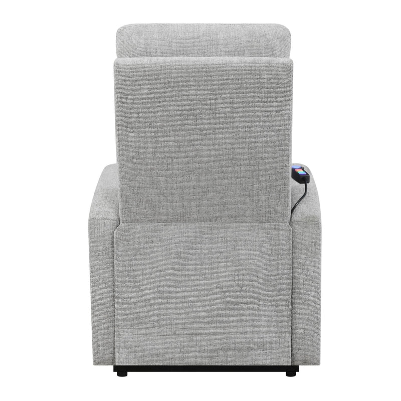  Coaster Furniture Howie 609402P Upholstered Power Lift Massage Chair - Grey IMAGE 6