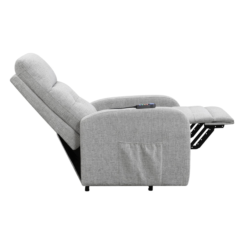  Coaster Furniture Howie 609402P Upholstered Power Lift Massage Chair - Grey IMAGE 8
