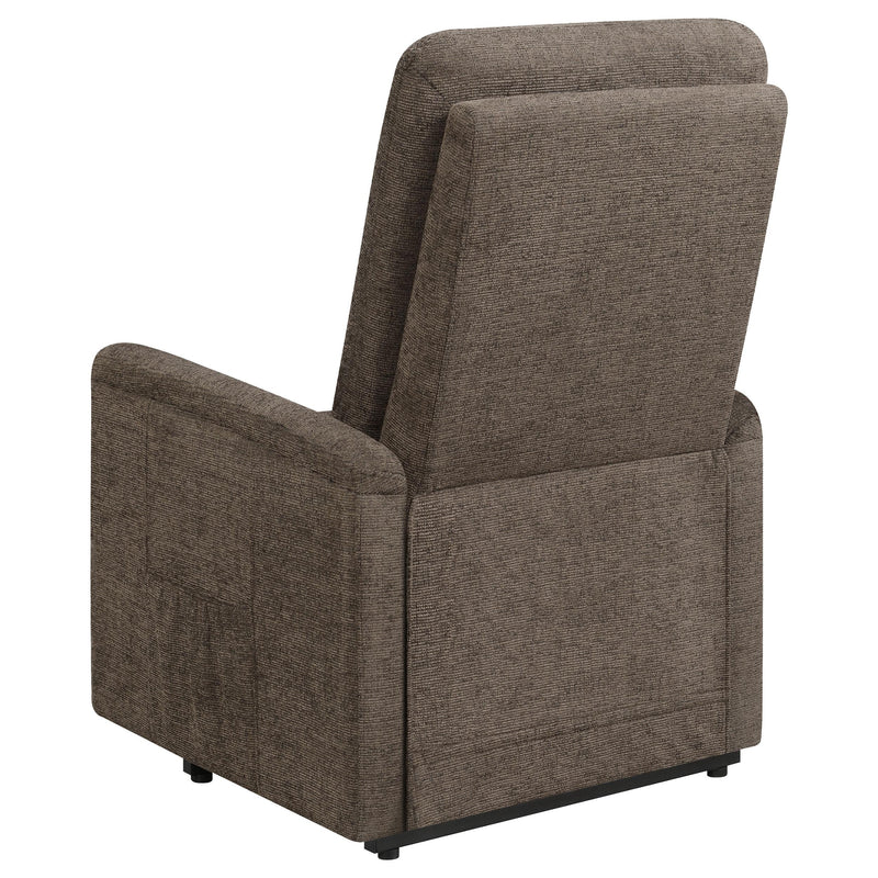  Coaster Furniture Henrietta 609404P Upholstered Power Lift Massage Chair - Brown IMAGE 7