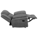 Coaster Furniture Bahrain 609543 Upholstered Glider Recliner - Charcoal IMAGE 8