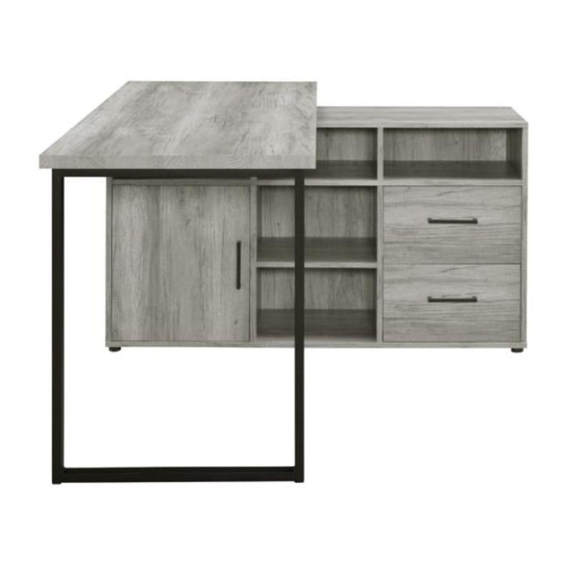  Coaster Furniture Hertford 804462 59-inch L-Shape Computer Desk - Grey Driftwood IMAGE 4