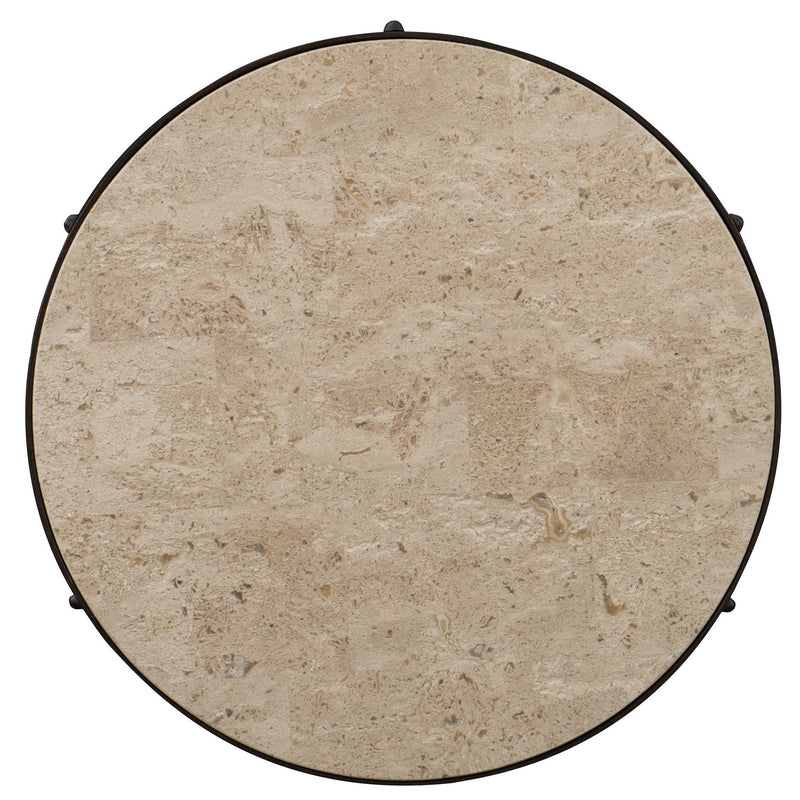 Hooker Furniture 5960-80113-MTL Luckenbach Metal and Stone End Table IMAGE 2