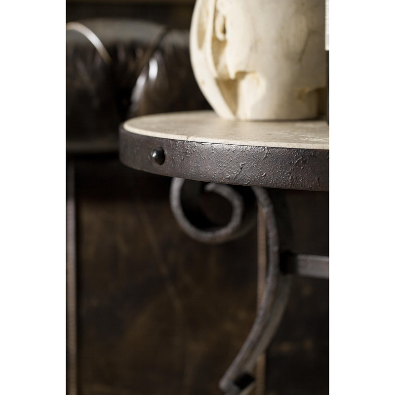 Hooker Furniture 5960-80113-MTL Luckenbach Metal and Stone End Table IMAGE 3