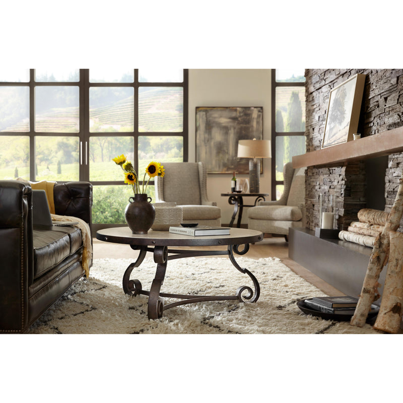 Hooker Furniture 5960-80113-MTL Luckenbach Metal and Stone End Table IMAGE 7
