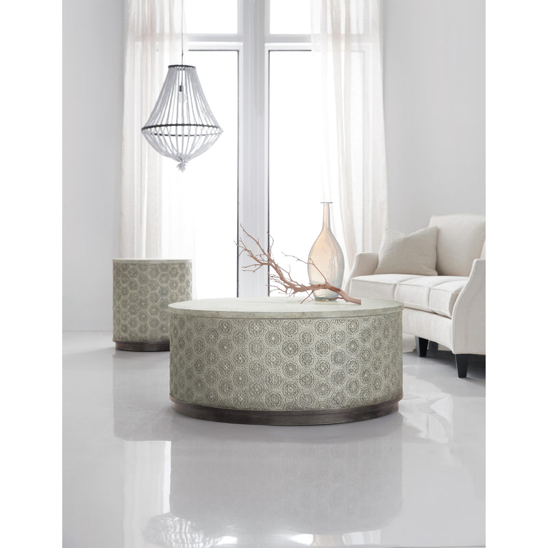 Hooker Furniture 638-80005-95 Melange Greystone Round End Table IMAGE 3