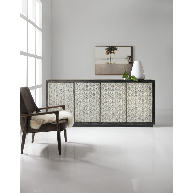 Hooker Furniture 638-85514-00 Melange Greystone Four-Door Credenza IMAGE 4