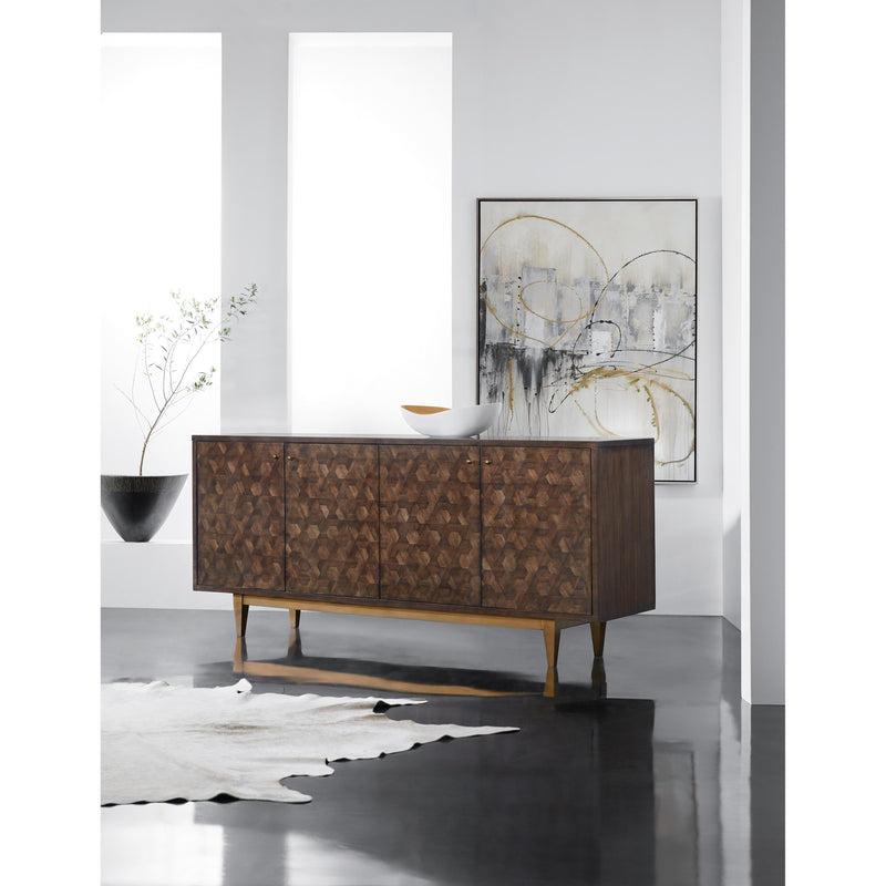 Hooker Furniture 638-85520-85 Melange Alpine Four-Door Credenza IMAGE 4
