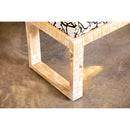  Coaster Furniture Aiden 914138 Fabric Upholstered Accent Bench - Distressed White IMAGE 4