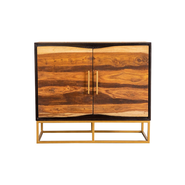  Coaster Furniture Zara 953447 2-door 40" Wood Accent Storage Cabinet - Black Walnut IMAGE 1