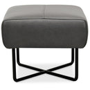 Hooker Furniture CC443-OT-097 Efron Ottoman with Black Metal Base IMAGE 3