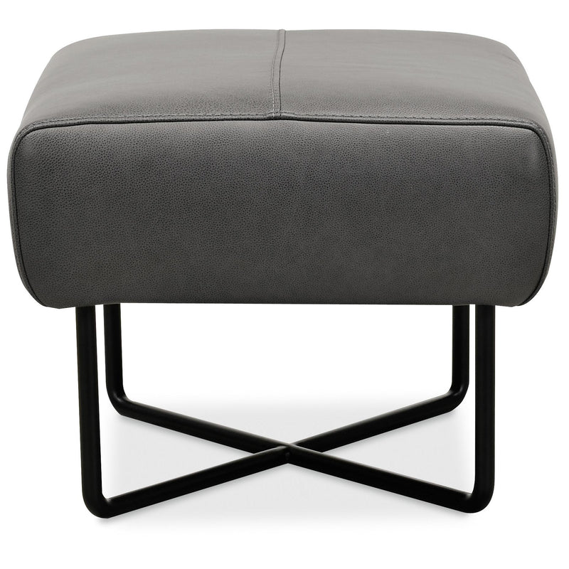 Hooker Furniture CC443-OT-097 Efron Ottoman with Black Metal Base IMAGE 3