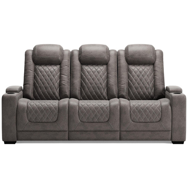 Signature Design by Ashley HyllMont Power Reclining Leather Look Sofa 9300315 IMAGE 1