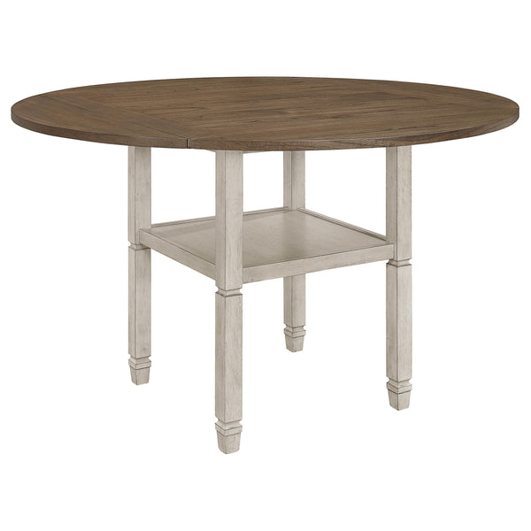 Coaster Furniture Square Sarasota Counter Height Dining Table with Pedestal Base 192818 IMAGE 1