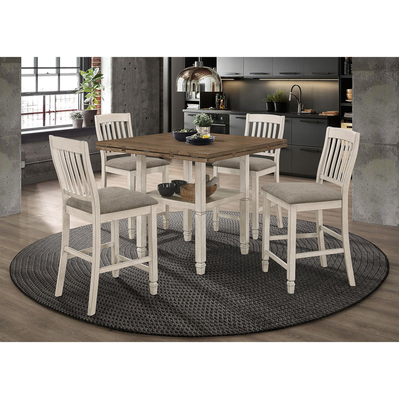 Coaster Furniture Sarasota 192819 Wood Counter Chair - Rustic Cream (Set of 2) IMAGE 9