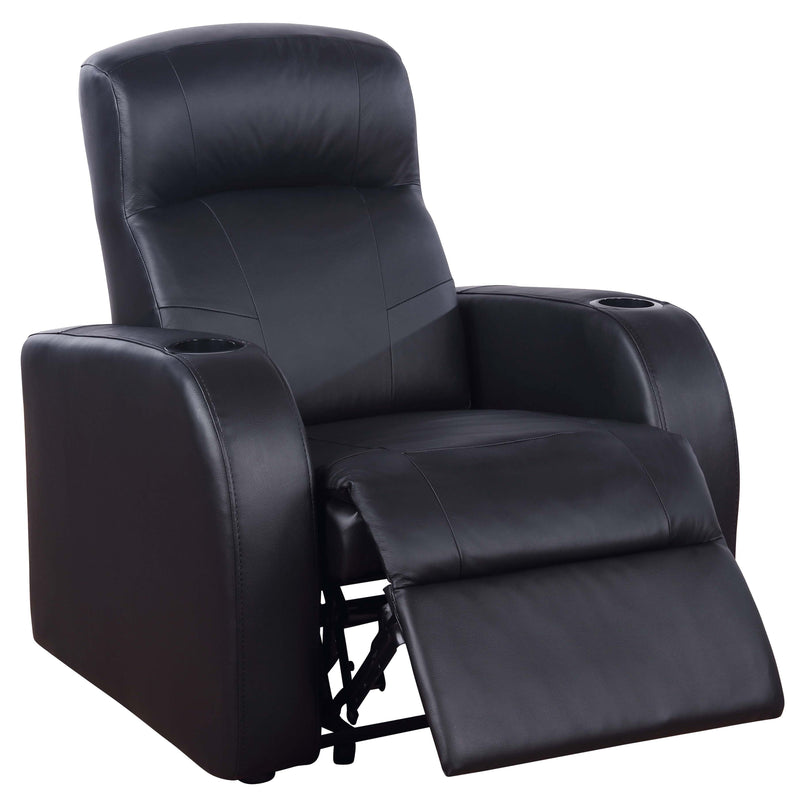 Coaster Furniture Cyrus Leather match Reclining Home Theater Seating (with Wall Recline) 600001-S3B IMAGE 2