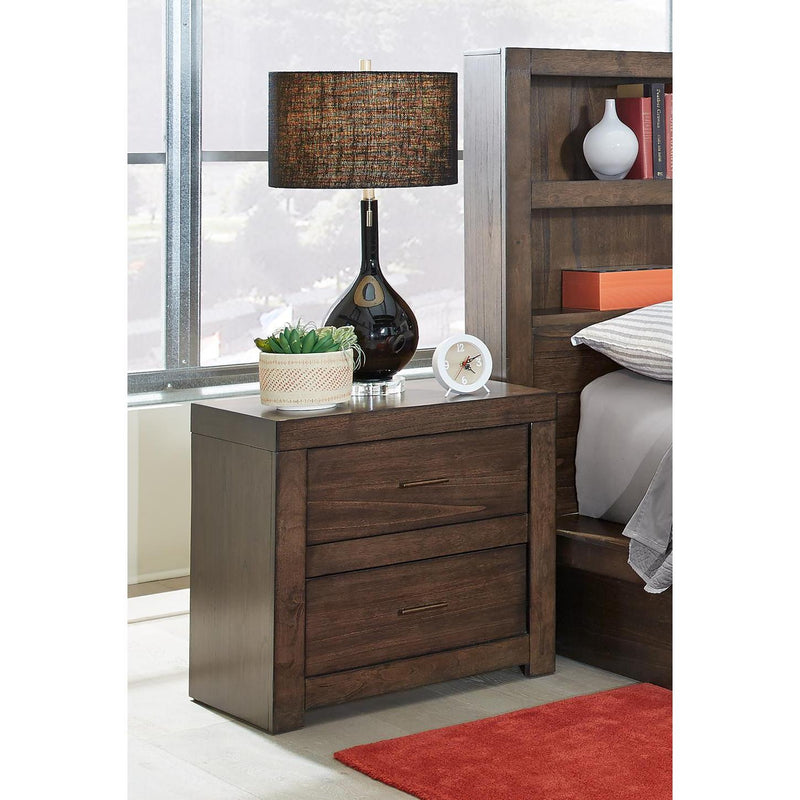 Aspen Home Modern Loft 2-Drawer Nightstand IML-450-BRN IMAGE 2