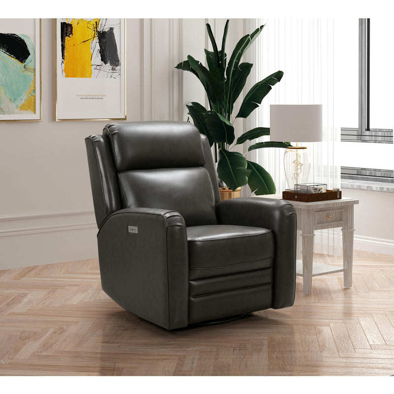 Barcalounger Kennedy Power Swivel Glider Leather Match Recliner 8PH-3757-3730-96 IMAGE 13