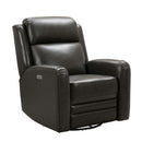Barcalounger Kennedy Power Swivel Glider Leather Match Recliner 8PH-3757-3730-96 IMAGE 3