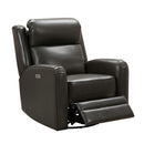 Barcalounger Kennedy Power Swivel Glider Leather Match Recliner 8PH-3757-3730-96 IMAGE 4