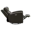 Barcalounger Kennedy Power Swivel Glider Leather Match Recliner 8PH-3757-3730-96 IMAGE 6